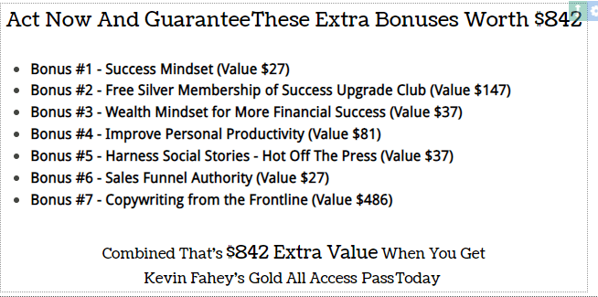 All Access Pass bonuses