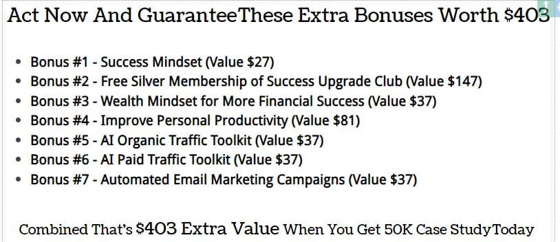 50k case study bonuses