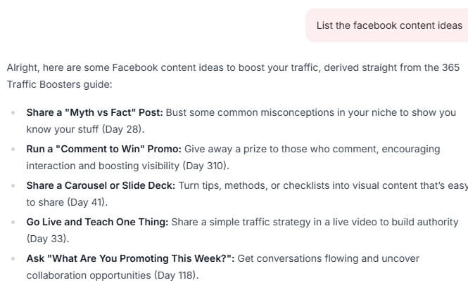 365 Facebook Ideas